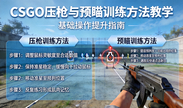 CSGO压枪与预瞄训练方法教学演示画面