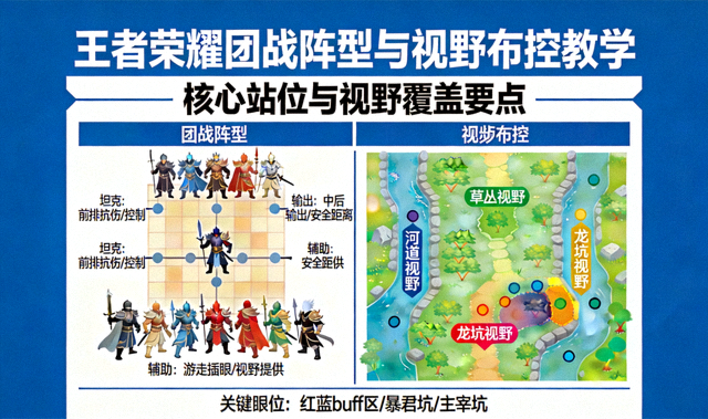 王者荣耀团战阵型与视野布控教学画面
